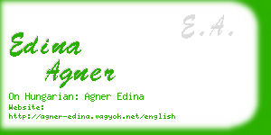 edina agner business card